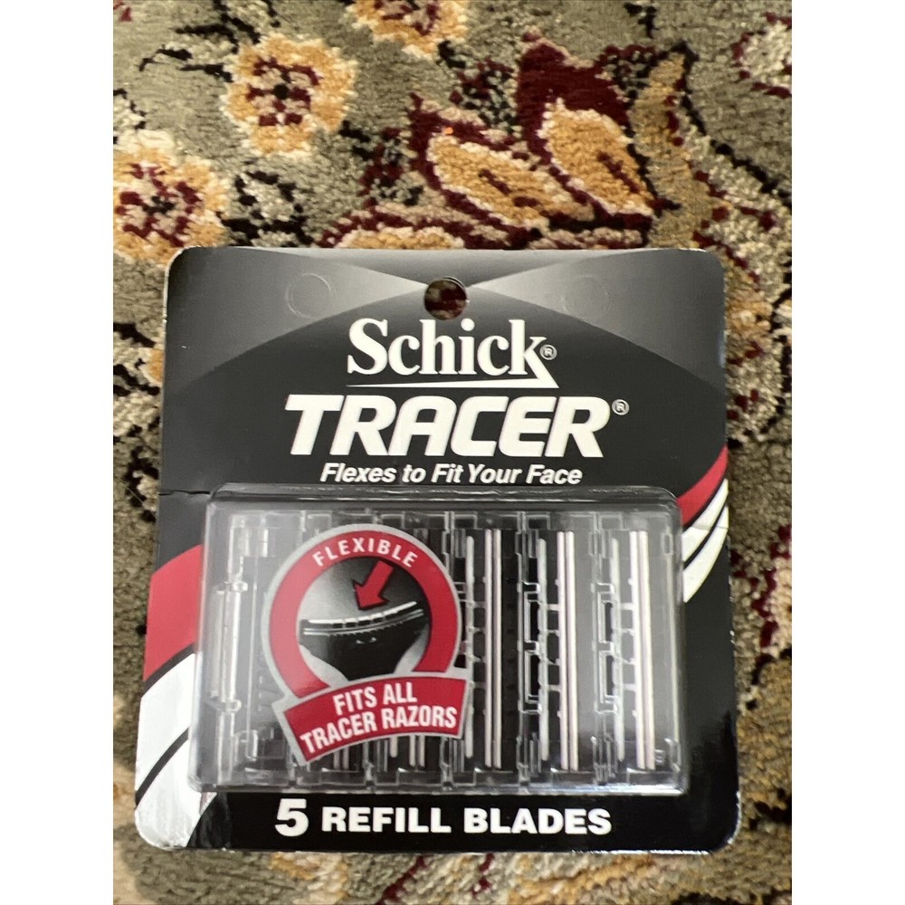Schick Tracer Flexible. Lot of 5 Refill‎ Blades.Fits all Tracer Razors